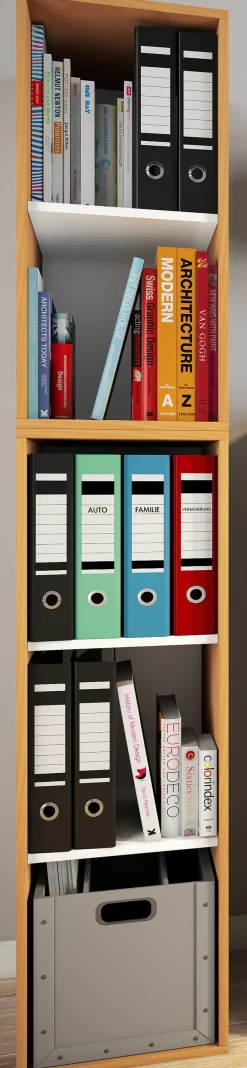 VCM Bücherregal »Holz Büro Regal Bücher Ordner Aktenregal Lona l 5f« 1 Stk. tlg.