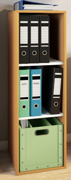 VCM Bücherregal »Holz Büro Regal Bücher Ordner Aktenregal Lona l 3f« 1 Stk. tlg.