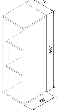 VCM Bücherregal »Holz Büro Regal Bücher Ordner Aktenregal Lona l 3f« 1 Stk. tlg.
