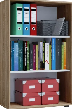 VCM Bücherregal »Holz Büro Regal Bücher Ordner Aktenregal Lona 3f« 1 Stk. tlg.