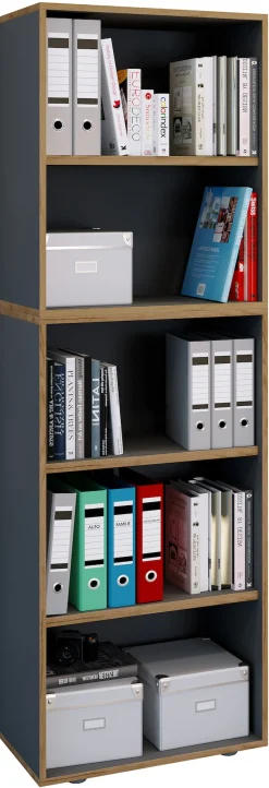 VCM Bücherregal »Holz Büro Regal Bücher Ordner Salia 5fach B. 60 cm« 1 Stk. tlg.