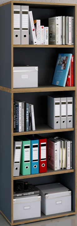 VCM Bücherregal »Holz Büro Regal Bücher Ordner Salia 5fach B. 60 cm« 1 Stk. tlg.
