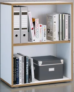 VCM Bücherregal »Holz Büro Regal Bücher Ordner Aktenregal Salia 2f« 1 Stk. tlg.