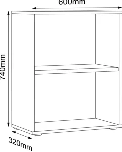 VCM Bücherregal »Holz Büro Regal Bücher Ordner Aktenregal Salia 2f« 1 Stk. tlg.