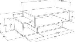 VCM Beistelltisch »Holz Sofatisch Couchtisch Wohnzimmertisch Runila«