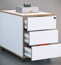 VCM Container »Holz Rollcontainer Bürocontainer Salia 3 Schublade« 1 Stk. tlg.