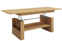 VCM Couchtisch »Holz Couchtisch Kobila höhenverstellbar ausziehbar« 1 Stk. tlg.