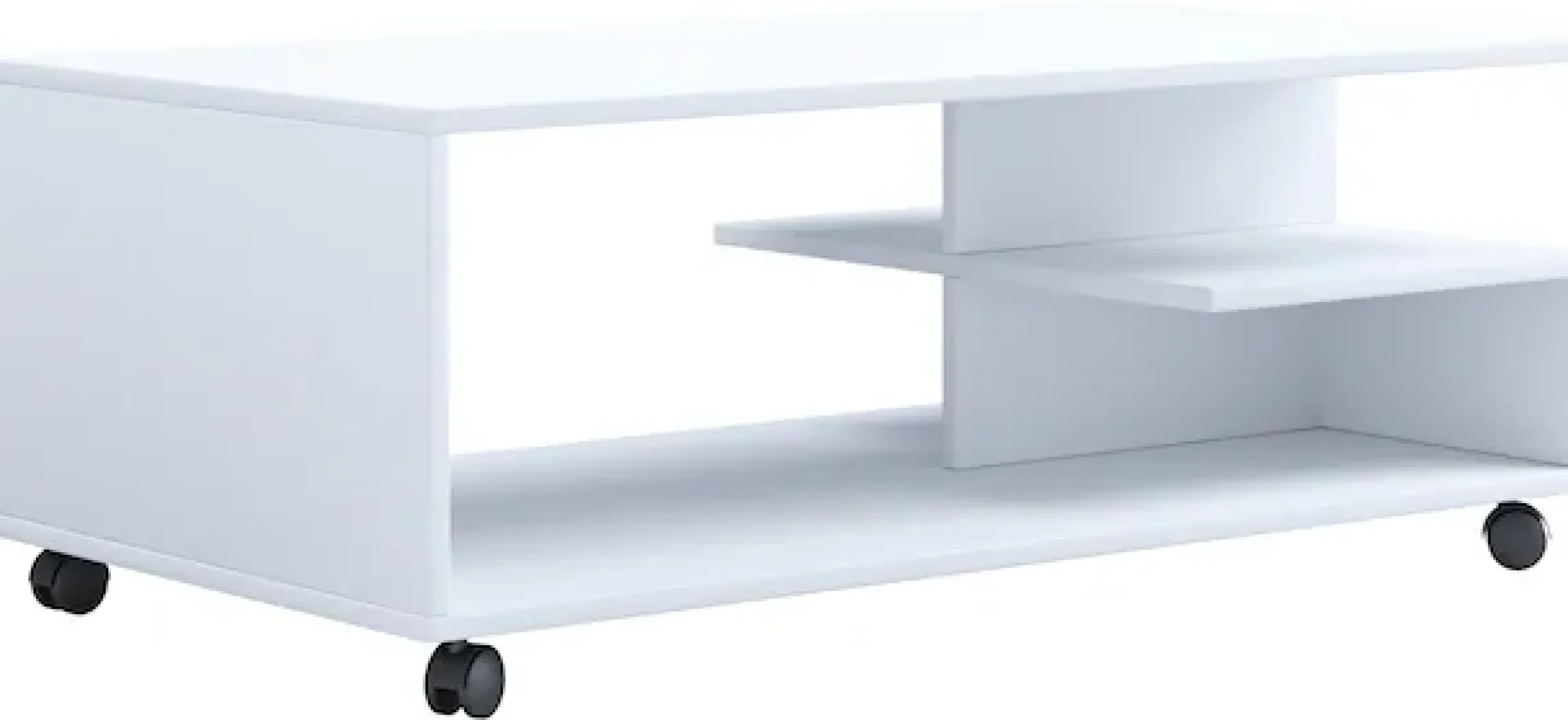 VCM Couchtisch »Holz Sofatisch Couchtisch Rollen rollbar Stango XL« 1 Stk. tlg.