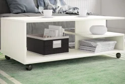 VCM Couchtisch »Holz Sofatisch Couchtisch Rollen rollbar Stango XL« 1 Stk. tlg.