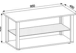 VCM Couchtisch »Holz Sofatisch Couchtisch Glas Tisch Wanilo L« 1 Stk. tlg.