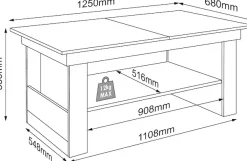 VCM Couchtisch »Holz Sofatisch Couchtisch Wohnzimmertisch Kobila« 1 Stk. tlg.