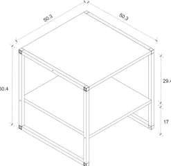 VCM Couchtisch »Quadratischer Sofatisch Couchtisch Insasi M« 1 Stk. tlg.