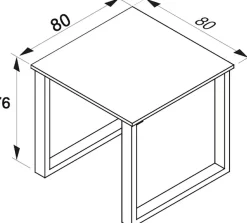 VCM Esstisch »Premium Holz Esstisch Küchentisch Xona U 80x80« 1 Stk. tlg.