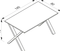 VCM Esstisch »Premium Holz Esstisch Küchentisch Xona X 140x80« 1 Stk. tlg.