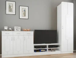 VCM Garderobenschrank »Holz Set Dielenmöbel Gardeobe Kleiderhaken Balia« 1 Stk. tlg.