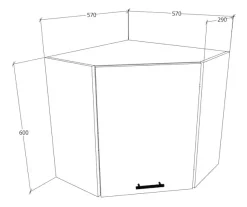VCM Hängeschrank »Eckschrank Küchenschrank Hängeschrank Küche Esilo« 1 Stk. tlg.