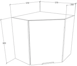 VCM Hängeschrank »Eckschrank Küchenschrank Hängeschrank Küche Fasola« 1 Stk. tlg.