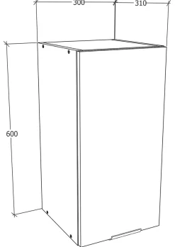 VCM Hängeschrank »Küchenschrank B. 30 cm Hängeschrank Küche Fasola« 1 Stk. tlg.