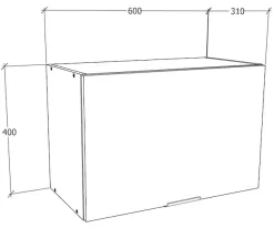 VCM Hängeschrank »Küchenschrank B. 60 cm Hängeschrank Klappe Fasola« 1 Stk. tlg.