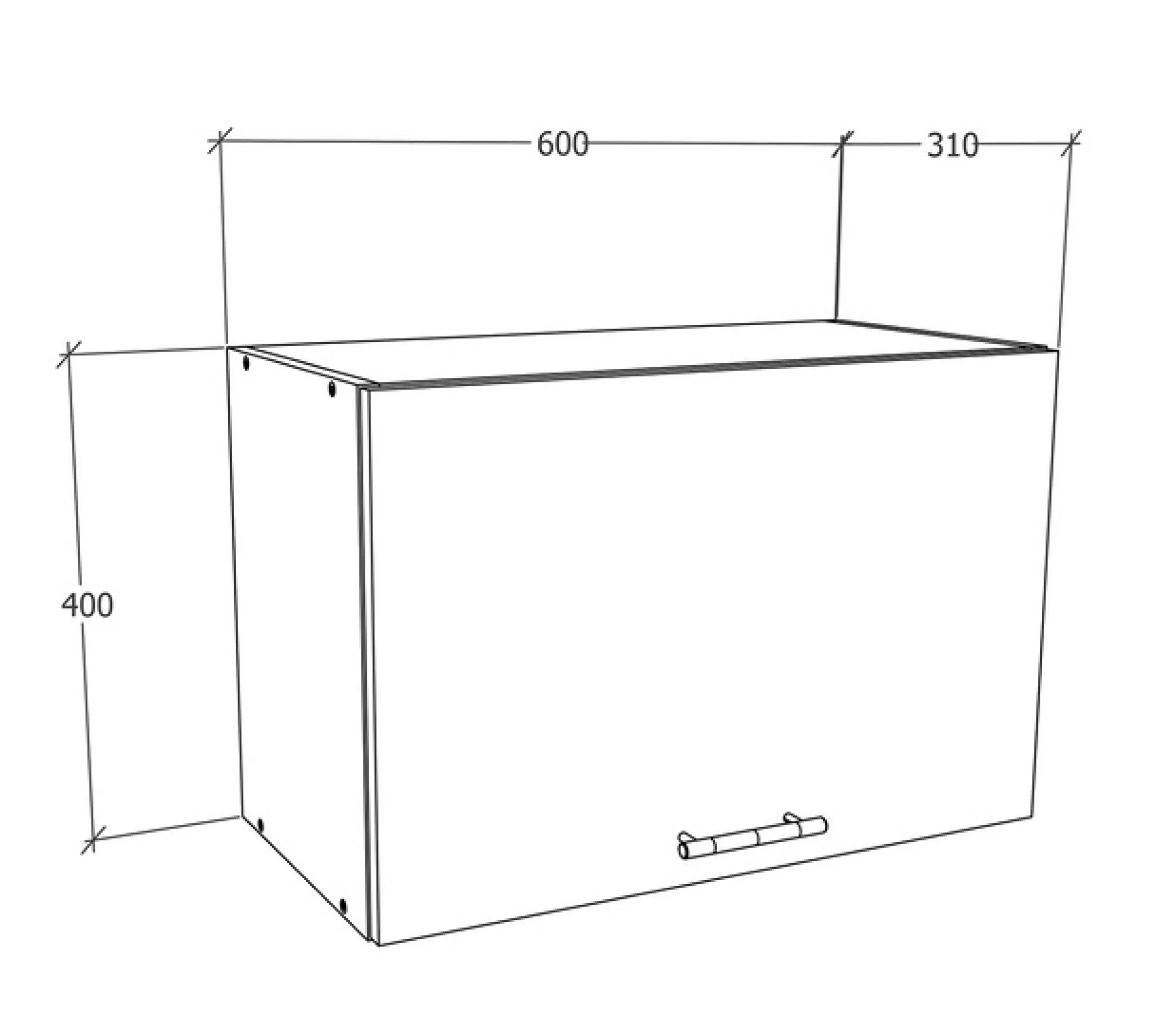 VCM Hängeschrank »Küchenschrank B. 60 cm Hängeschrank Klappe Esilo« 1 Stk. tlg.