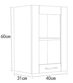 VCM Hängeschrank »Küchenschrank B. 40 cm Hängeschrank Küche Colura« 1 Stk. tlg.