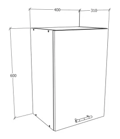 VCM Hängeschrank »Küchenschrank B. 40 cm Hängeschrank Küche Esilo«