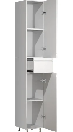 VCM Hochschrank »Holz Badmöbel Bad Hochschrank Badschrank Silora« 1 Stk. tlg.
