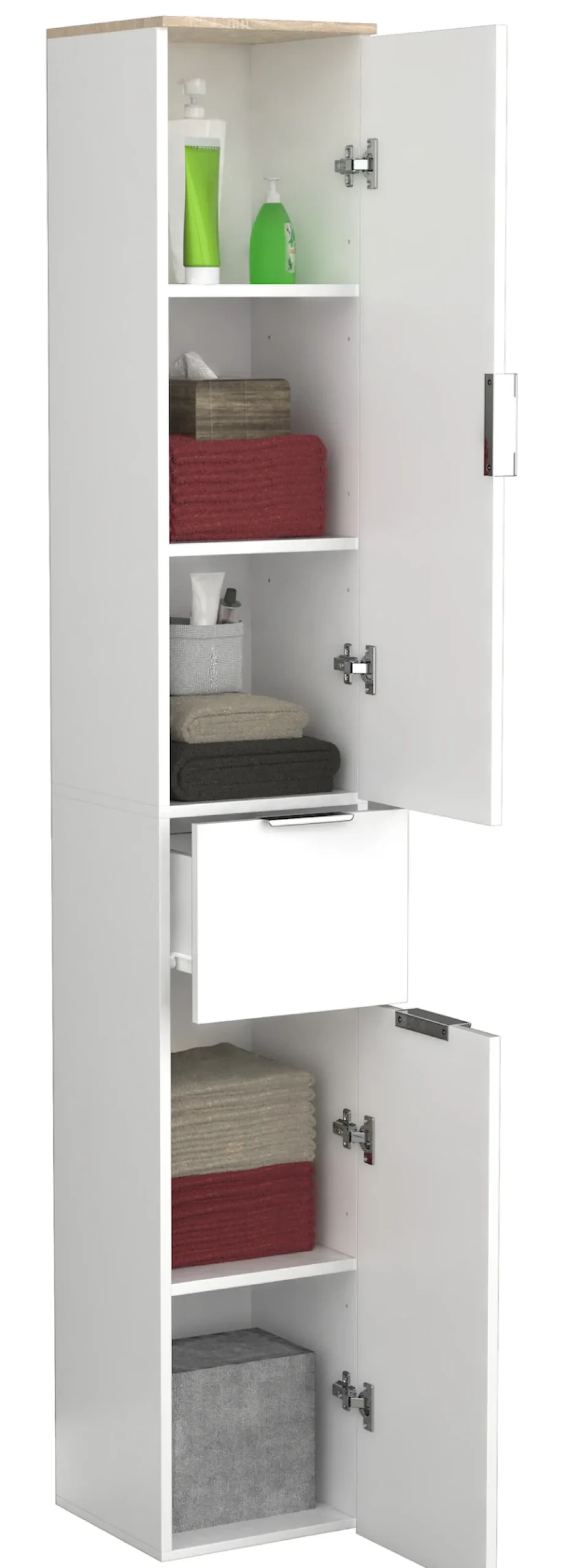 VCM Hochschrank »Holz Badmöbel Badschrank Hochschrank Donali« 1 Stk. tlg.