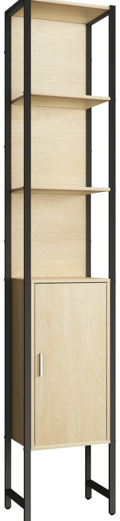 VCM Hochschrank »Holz Metall Badmöbel Badschrank Hochschrank Edino« 1 Stk. tlg.