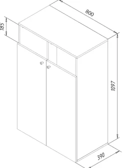 VCM Hochschrank »Wäscheschrank Wäschetruhe Wäschebox Dreso XL 2-f« 1 Stk. tlg.