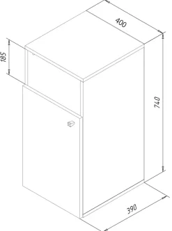 VCM Hochschrank »Wäscheschrank Wäschetruhe Wäschebox Dreso L 1f« 1 Stk. tlg.