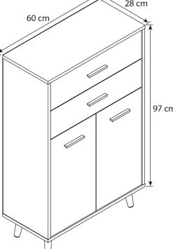 VCM Kommode »Holz Highboard Kommode Schublade Lindas« 1 Stk. tlg.