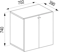 VCM Kommode »Holz Kommode Sideboard Anrichte Vandol 1 Drehtüren« 1 Stk. tlg.