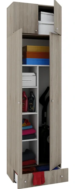 VCM Mehrzweckschrank »Holz Besenschrank Staubsauger Putzschrank Vandol« 1 Stk. tlg.