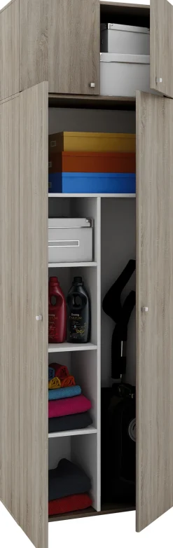 VCM Mehrzweckschrank »Holz Besenschrank Staubsauger Putzschrank Vandol« 1 Stk. tlg.