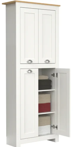VCM Mehrzweckschrank »Holz Dielenschrank Badmöbel Bad Schrank Balusa« 1 Stk. tlg.