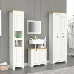 VCM Mehrzweckschrank »Holz Dielenschrank Badmöbel Bad Schrank Balusa« 1 Stk. tlg.