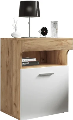 VCM Nachttisch »Holz Nachttisch Nachtschrank Schublade Slepal M« 1 Stk. tlg.