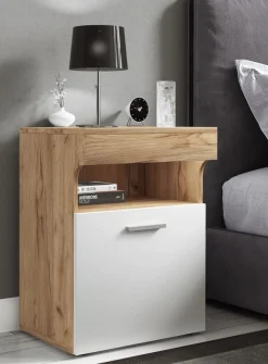 VCM Nachttisch »Holz Nachttisch Nachtschrank Schublade Slepal M« 1 Stk. tlg.