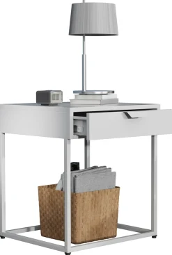 VCM Nachttisch »Metall Nachttisch Beistelltisch Schublade Flokas S« 1 Stk. tlg.