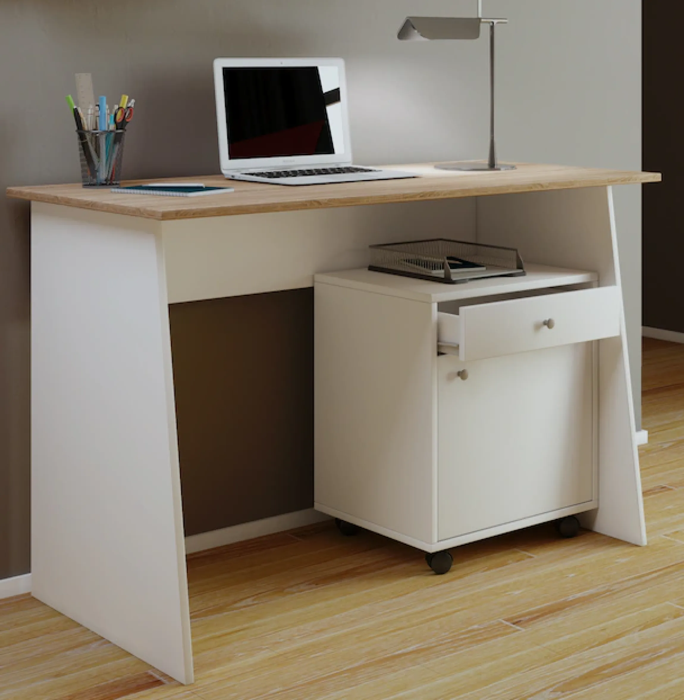 VCM Schreibtisch »Holz Schreibtisch Computertisch Masola Maxi« 1 Stk. tlg.