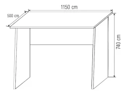 VCM Schreibtisch »Holz Schreibtisch Computertisch Masola Maxi« 1 Stk. tlg.