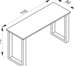 VCM Schreibtisch »Schreibtisch Bürotisch Computertisch 110x50 Lona U« 1 Stk. tlg.