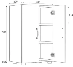 VCM Schuhschrank »Holz Großer Schuhschrank Schuhkommode Ulas 3« 1 Stk. tlg.