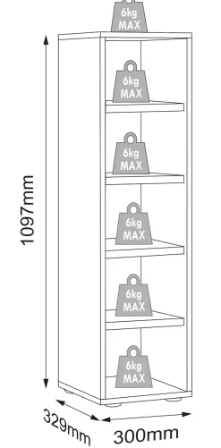 VCM Schuhschrank »XL Holz Großer Schuhschrank Schuhkommode Salia B30«