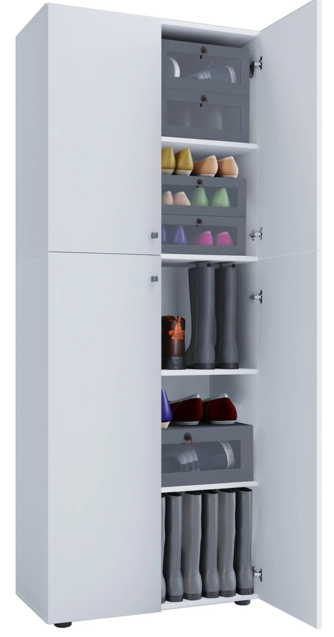 VCM Schuhschrank »XL Holz Großer Schuhschrank Schuhkommode Lona 5« 1 Stk. tlg.