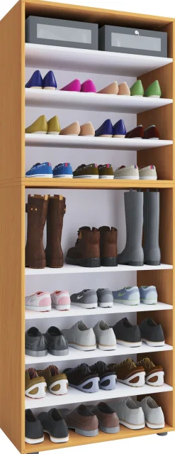 VCM Schuhschrank »XXL Holz Großer Schuhschrank Schuhregal Lona 9« 1 Stk. tlg.