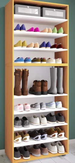 VCM Schuhschrank »XXL Holz Großer Schuhschrank Schuhregal Lona 9« 1 Stk. tlg.
