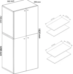 VCM Schuhschrank »XXL Holz Großer Schuhschrank Schuhkommode Lona 9« 1 Stk. tlg.