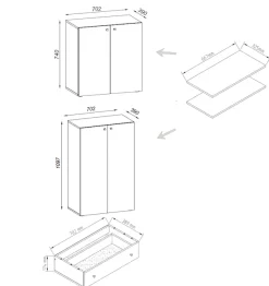 VCM Schuhschrank »XXL Schuhschrank Kleiderschrank Schrank Lona 5f S« 1 Stk. tlg.